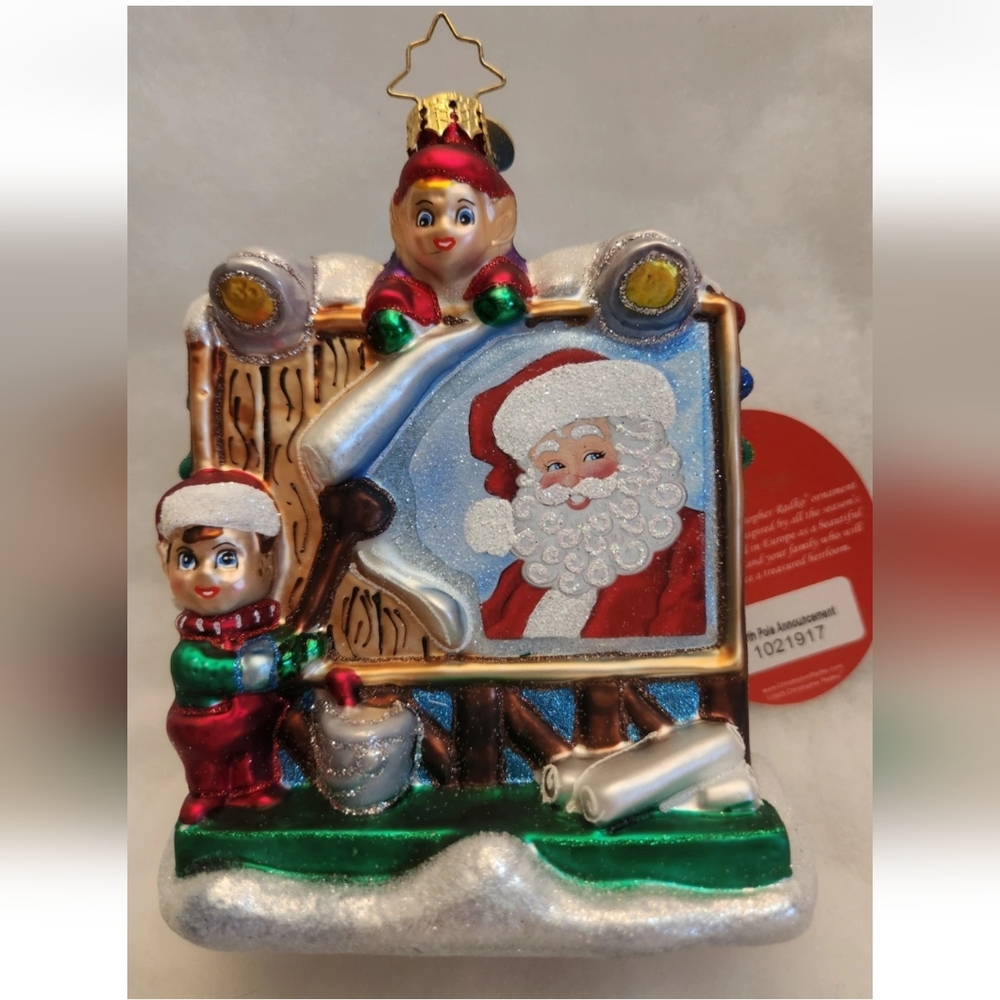Christopher Radko North Pole Engagement IGlass Ornament **Brand New w/tag**